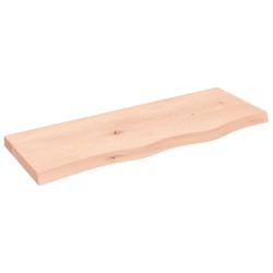 vidaXL Encimera de baño madera maciza sin tratar 80x30x(2-4) cm