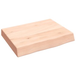vidaXL Encimera de baño madera maciza sin tratar 40x30x(2-6) cm