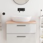 vidaXL Encimera de baño madera maciza sin tratar 80x60x2 cm vidaXL Encimera de baño madera maciza sin tratar 80x60x2 cm