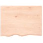 vidaXL Encimera de baño madera maciza sin tratar 80x60x2 cm vidaXL Encimera de baño madera maciza sin tratar 80x60x2 cm