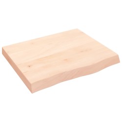 vidaXL Encimera de baño madera maciza sin tratar 60x50x(2-6) cm