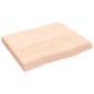 vidaXL Encimera de baño madera maciza sin tratar 60x50x(2-6) cm vidaXL Encimera de baño madera maciza sin tratar 60x50x(2-6) cm