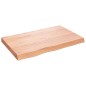 vidaXL Encimera baño madera maciza tratada marrón claro 80x50x(2-6) cm vidaXL Encimera baño madera maciza tratada marrón claro 80x50x(2-6) cm