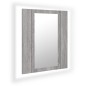 vidaXL Armario de baño con espejo LED madera gris Sonoma 40x12x45 cm