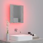 vidaXL Armario de baño con espejo LED madera gris Sonoma 40x12x45 cm