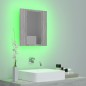 vidaXL Armario de baño con espejo LED madera gris Sonoma 40x12x45 cm
