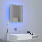 vidaXL Armario de baño con espejo LED madera gris Sonoma 40x12x45 cm