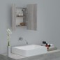 vidaXL Armario de baño con espejo LED madera gris Sonoma 40x12x45 cm