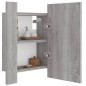 vidaXL Armario de baño con espejo LED madera gris Sonoma 40x12x45 cm