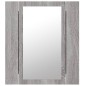 vidaXL Armario de baño con espejo LED madera gris Sonoma 40x12x45 cm