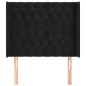 vidaXL Cabecero con orejas de terciopelo negro 103x16x118/128 cm vidaXL Cabecero con orejas de terciopelo negro 103x16x118/128 cm