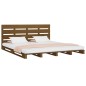 vidaXL Estructura de cama madera maciza de pino marrón miel 150x200 cm