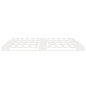 vidaXL Estructura de cama madera maciza de pino blanco 135x190 cm vidaXL Estructura de cama madera maciza de pino blanco 135x190 cm