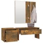 vidaXL Set de muebles de recibidor madera contrachapada roble ahumado vidaXL Set de muebles de recibidor madera contrachapada roble ahumado