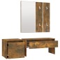 vidaXL Set de muebles de recibidor madera contrachapada roble ahumado vidaXL Set de muebles de recibidor madera contrachapada roble ahumado
