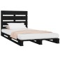 vidaXL Estructura de cama madera maciza pino negro 75x190 cm vidaXL Estructura de cama madera maciza pino negro 75x190 cm