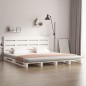 vidaXL Estructura de cama madera maciza de pino blanco 120x200 cm vidaXL Estructura de cama madera maciza de pino blanco 120x200 cm