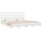 vidaXL Estructura de cama madera maciza de pino blanco 120x200 cm vidaXL Estructura de cama madera maciza de pino blanco 120x200 cm