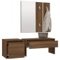 vidaXL Set de muebles de recibidor madera contrachapada roble marrón vidaXL Set de muebles de recibidor madera contrachapada roble marrón