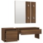 vidaXL Set de muebles de recibidor madera contrachapada roble marrón vidaXL Set de muebles de recibidor madera contrachapada roble marrón