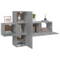 vidaXL Set de muebles para TV 3 pzas madera contrachapada gris Sonoma vidaXL Set de muebles para TV 3 pzas madera contrachapada gris Sonoma