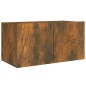 vidaXL Set de muebles de TV 4 pzas madera contrachapada roble ahumado vidaXL Set de muebles de TV 4 pzas madera contrachapada roble ahumado