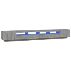 vidaXL Set muebles TV con LEDs 3 pzas madera contrachapada gris Sonoma