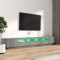 vidaXL Set muebles TV con LEDs 3 pzas madera contrachapada gris Sonoma