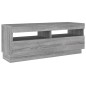 vidaXL Set muebles TV con LEDs 3 pzas madera contrachapada gris Sonoma