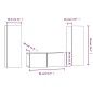 vidaXL Set de muebles de TV 3 pzas madera contrachapada roble ahumado vidaXL Set de muebles de TV 3 pzas madera contrachapada roble ahumado