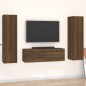 vidaXL Set de muebles para TV 3 pzas madera contrachapada roble marrón vidaXL Set de muebles para TV 3 pzas madera contrachapada roble marrón