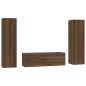 vidaXL Set de muebles para TV 3 pzas madera contrachapada roble marrón vidaXL Set de muebles para TV 3 pzas madera contrachapada roble marrón