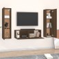 vidaXL Set de muebles para TV 3 pzas madera contrachapada roble marrón vidaXL Set de muebles para TV 3 pzas madera contrachapada roble marrón