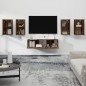 vidaXL Set de muebles para TV 6 pzas madera contrachapada roble marrón