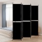 vidaXL Biombo divisor de 5 paneles de tela negro 250x220 cm vidaXL Biombo divisor de 5 paneles de tela negro 250x220 cm