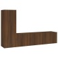 vidaXL Set de muebles para TV 3 pzas madera contrachapada roble marrón