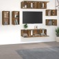 vidaXL Set de muebles de TV 8 pzas madera contrachapada roble ahumado vidaXL Set de muebles de TV 8 pzas madera contrachapada roble ahumado