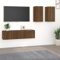 vidaXL Set de muebles para TV 4 pzas madera contrachapada marrón roble vidaXL Set de muebles para TV 4 pzas madera contrachapada marrón roble