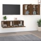 vidaXL Set de muebles para TV 4 pzas madera contrachapada marrón roble vidaXL Set de muebles para TV 4 pzas madera contrachapada marrón roble