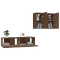 vidaXL Set de muebles para TV 4 pzas madera contrachapada marrón roble vidaXL Set de muebles para TV 4 pzas madera contrachapada marrón roble