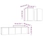 vidaXL Set de muebles para TV 4 pzas madera contrachapada marrón roble vidaXL Set de muebles para TV 4 pzas madera contrachapada marrón roble