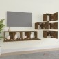 vidaXL Set de muebles de TV 6 pzas madera contrachapada roble ahumado vidaXL Set de muebles de TV 6 pzas madera contrachapada roble ahumado