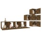 vidaXL Set de muebles de TV 6 pzas madera contrachapada roble ahumado vidaXL Set de muebles de TV 6 pzas madera contrachapada roble ahumado