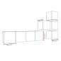 vidaXL Set de muebles de TV 6 pzas madera contrachapada roble ahumado vidaXL Set de muebles de TV 6 pzas madera contrachapada roble ahumado