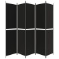 vidaXL Biombo divisor de 5 paneles de tela negro 250x220 cm vidaXL Biombo divisor de 5 paneles de tela negro 250x220 cm
