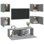 vidaXL Juego de muebles de pared para TV contrachapado gris Sonoma vidaXL Juego de muebles de pared para TV contrachapado gris Sonoma