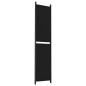 vidaXL Biombo divisor de 5 paneles de tela negro 250x220 cm vidaXL Biombo divisor de 5 paneles de tela negro 250x220 cm