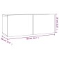 vidaXL Set de muebles de TV 2 pzas madera contrachapada roble ahumado