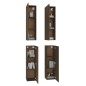 vidaXL Mueble TV 4 uds madera contrachapada marrón roble 30,5x30x110cm vidaXL Mueble TV 4 uds madera contrachapada marrón roble 30,5x30x110cm