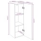 vidaXL Mueble TV 4 uds madera contrachapada roble ahumado 30,5x30x90cm